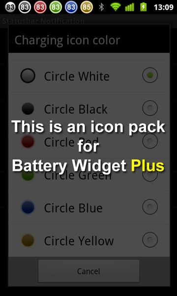 Battery Widget Circle1 Icon Pack - Preview 2