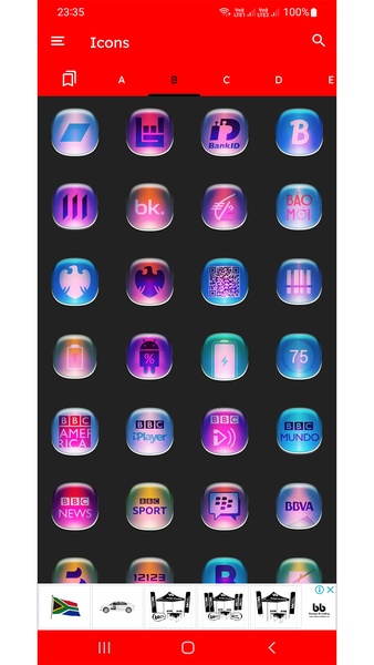 Colorful Glass ONE UI Icon Pack Free - Preview 3