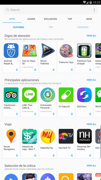 Galaxy Store, Apps e Serviços