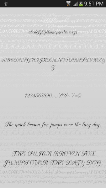 Script Free Font Theme - Preview 3