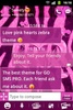 GO SMS Pink Theme Heart Zebra screenshot 4