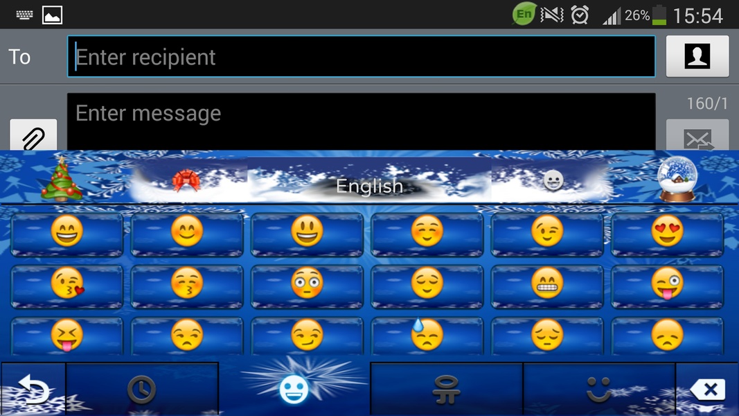Christmas HD GO Keyboard theme - Preview 2