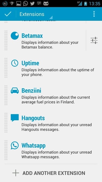 Dashclock Chatter Extension - Preview 1