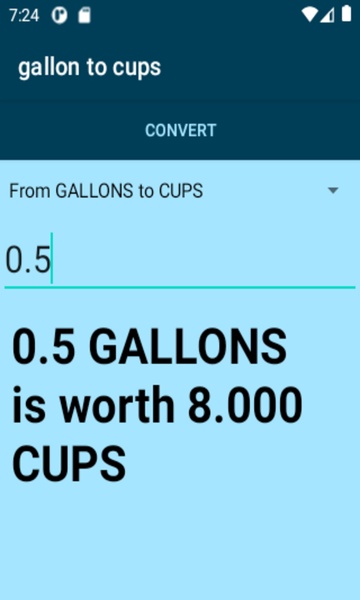 gallon to cups converter - Preview 4