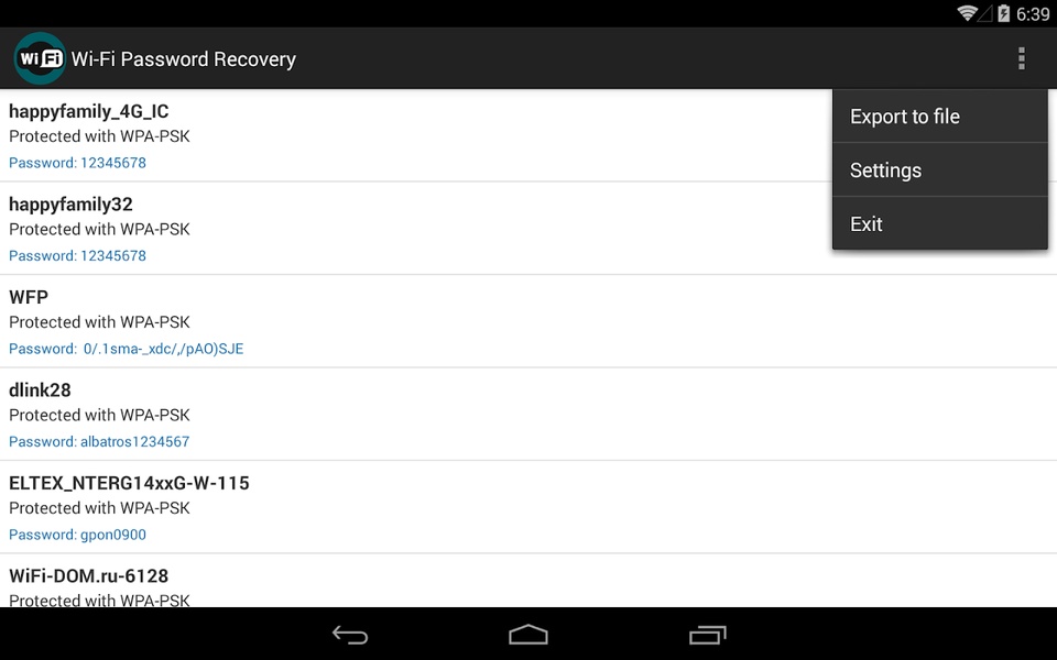 Wi-Fi Password Recovery - Preview 1