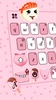 Simple Pink SMS Keyboard Backg screenshot 4