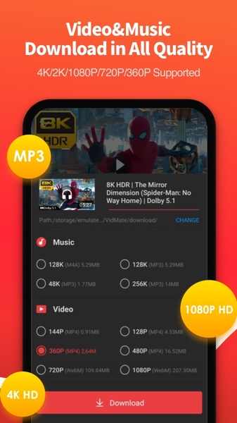 VidMate - HD video downloader for Android - Download the APK from Uptodown