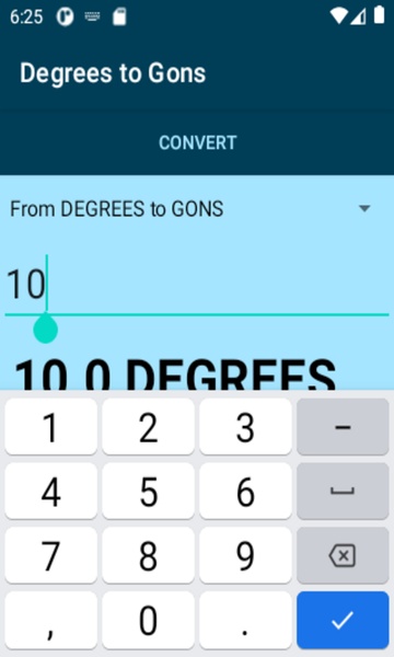 Degrees to Gons converter - Preview 3