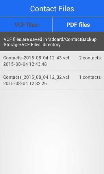 Contact Backup - Preview 3