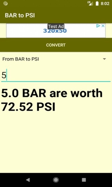 BAR to PSI converter - Preview 3