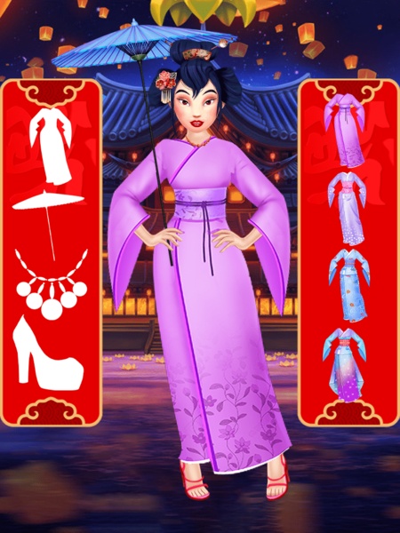open lace back dress Chinese Doll : Games For Girls