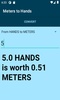 Meters to Hands converter screenshot 1