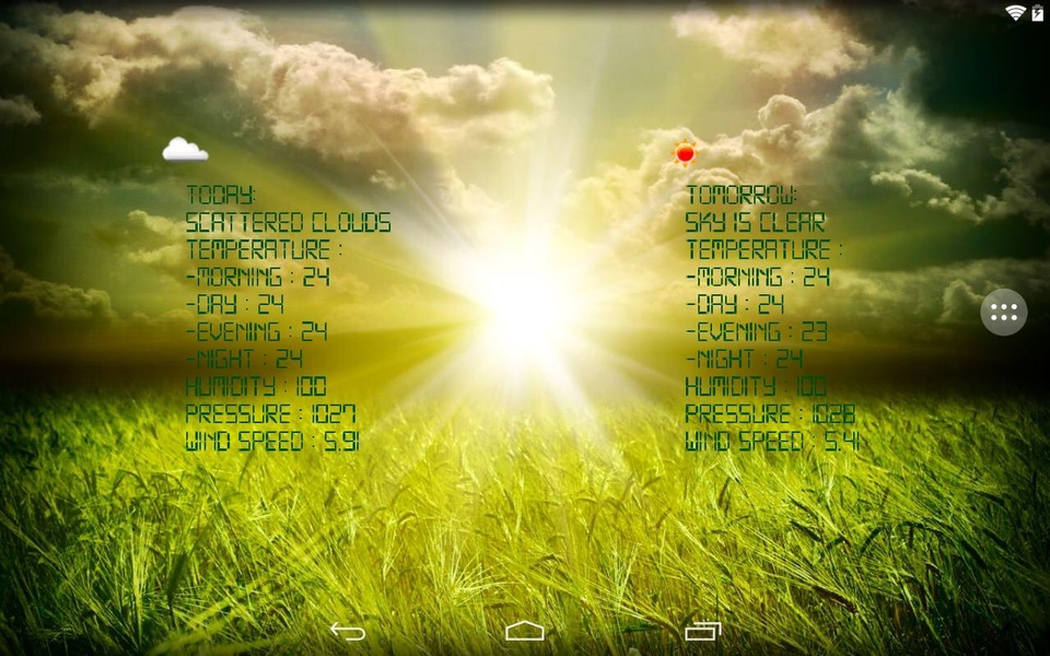 Real weather wallpaper - Preview 1