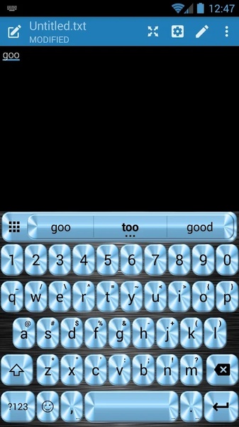 Theme Metallic Blue for Emoji Keyboard - Preview 4