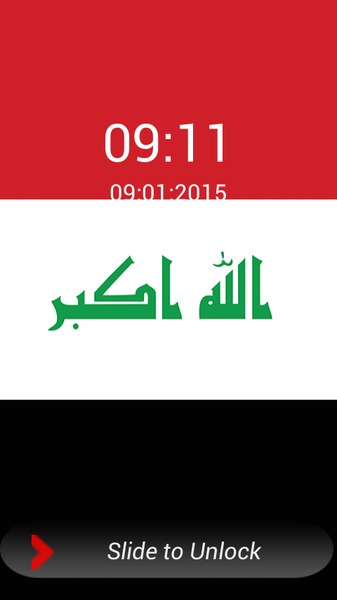 Iraq Flag ScreenLock - Preview 7