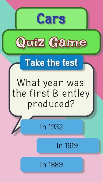 Cars quiz games - Preview 1