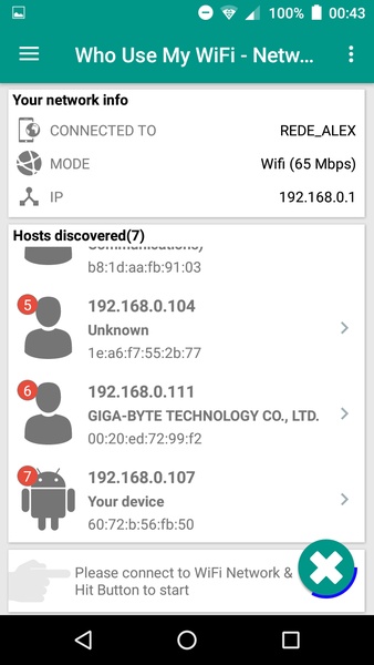Who Use My WiFi - Network Scanner - Preview 1