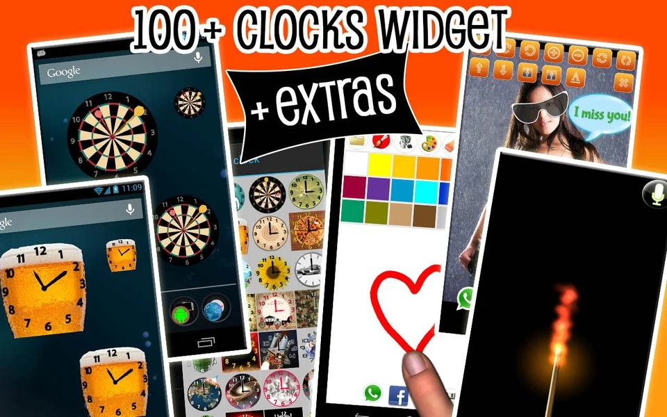 100+ Clocks Widget + Extras - Preview 1