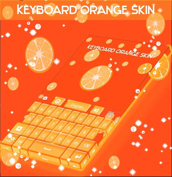 Keyboard Orange Skin - Preview 2