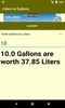 Converter Liters to Gallons screenshot 1