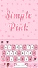 Simple Pink SMS Keyboard Backg screenshot 1