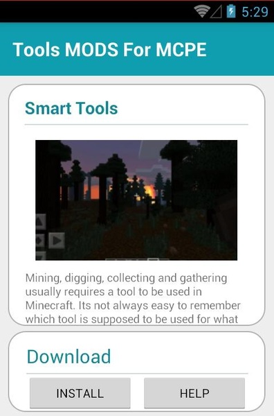 Tools MODS For MCPE - Preview 5