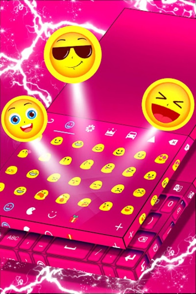 Keyboard Color Pink Theme - Preview 1