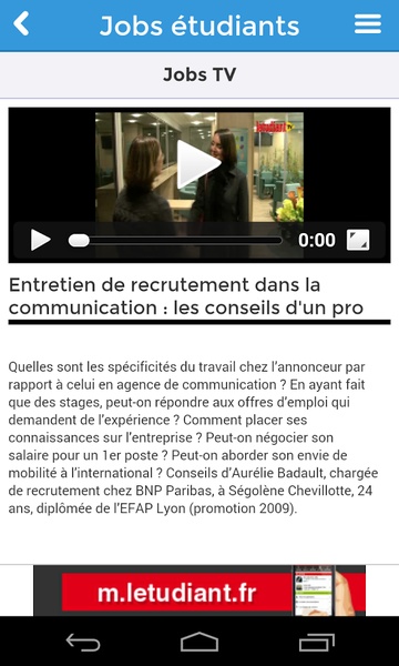 Jobs Etudiants - Preview 2
