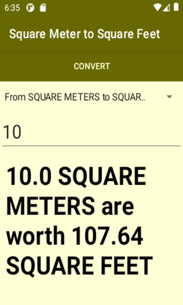 Square Meter to Square Feet converter - Preview 4
