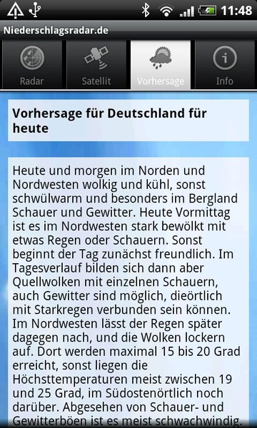 Niederschlagsradar - Preview 2