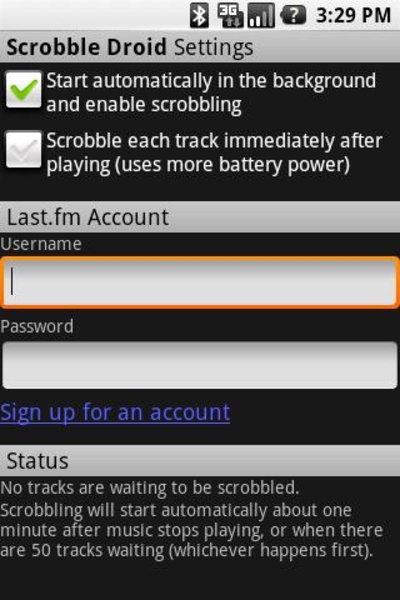 Scrobble Droid - Preview 2