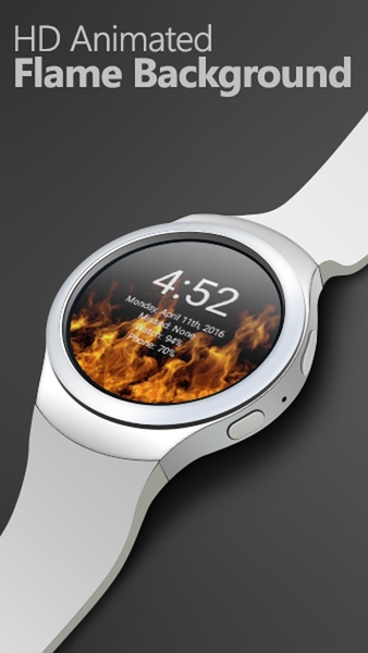 Animated Flames Watch Face - Preview 5