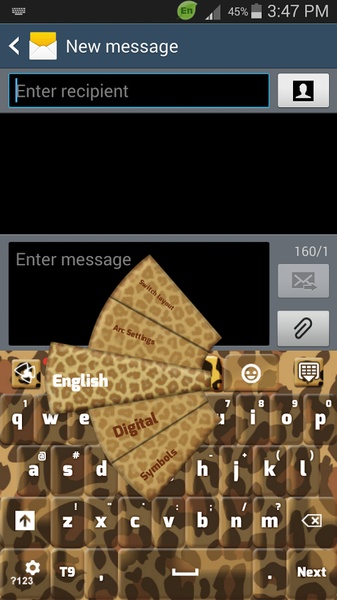 GO Keyboard Wild Leopard Theme - Preview 7