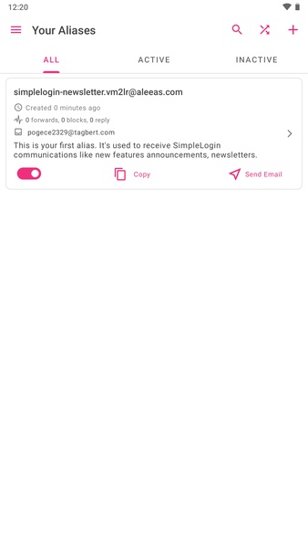 SimpleLogin - Preview 4