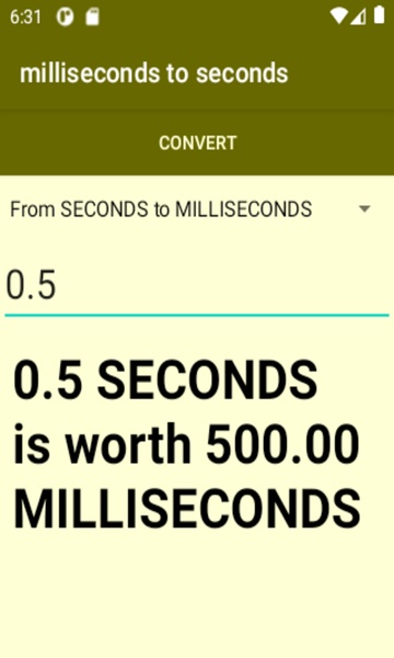 milliseconds to seconds converter - Preview 2