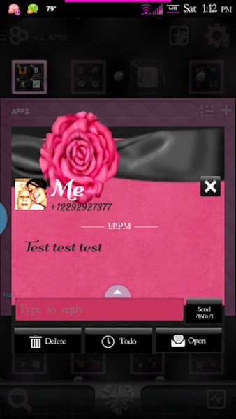 GO SMS Theme Simply Lovely - Preview 2