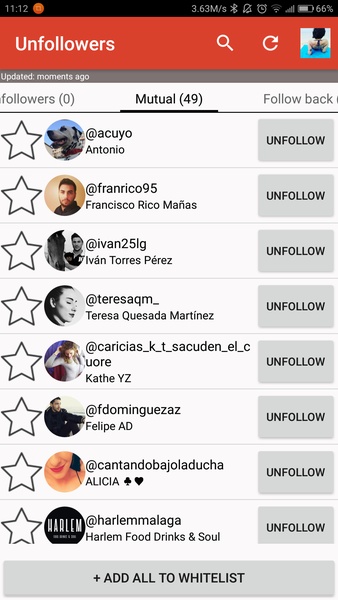 Unfollowers - followers analytics - Preview 2
