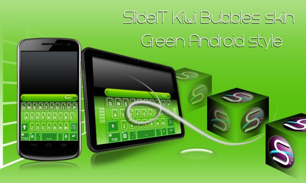 SlideIT Kiwi Bubbles skin - Preview 4