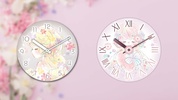 Analog clock Flowery kiss screenshot 9