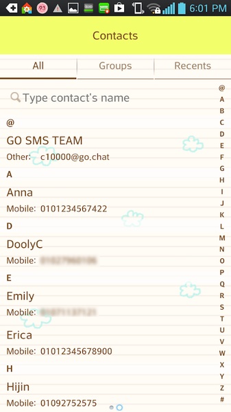 GO SMS Happy Apple Theme - Preview 2