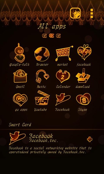 Warm Heart GOLauncher EX Theme - Preview 2