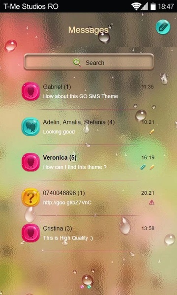 Water Theme GO SMS - Preview 1