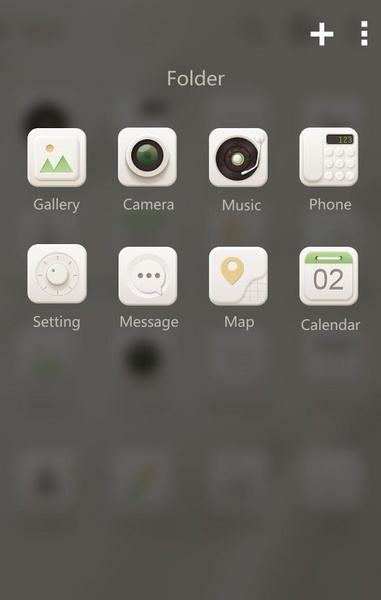 soft cream GOLauncher EX Theme - Preview 2