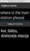 English to Latvian translator screenshot 1