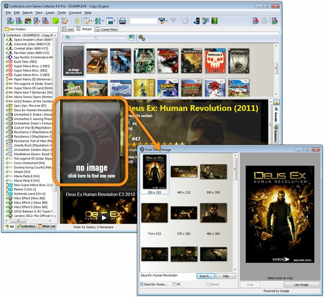 Game Collector, catalog video games on your Windows PC 