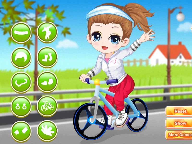 The little girl learn bicycle - Preview 5
