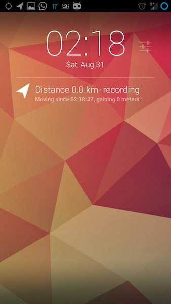 DashClock My Tracks Extension - Preview 2