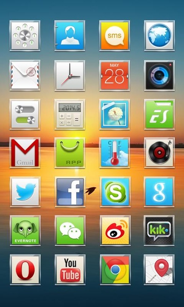 Square GOLauncher EX Theme - Preview 1
