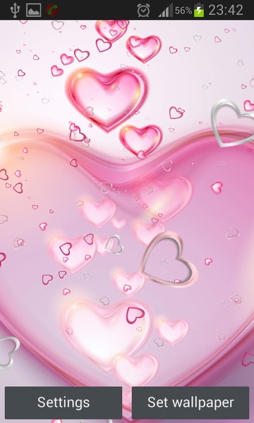 Pink Hearts Live Wallpaper - Preview 6