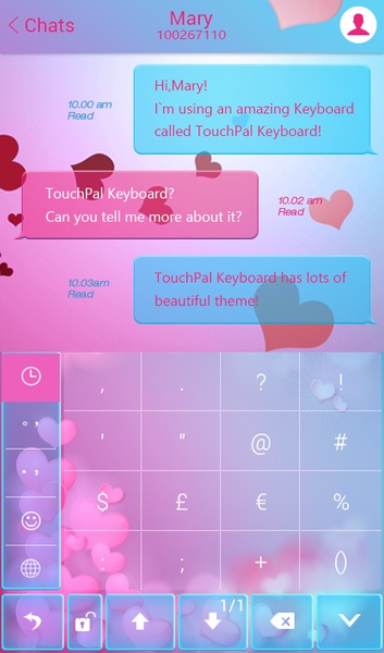 Love Heartbeat TouchPal Theme - Preview 1